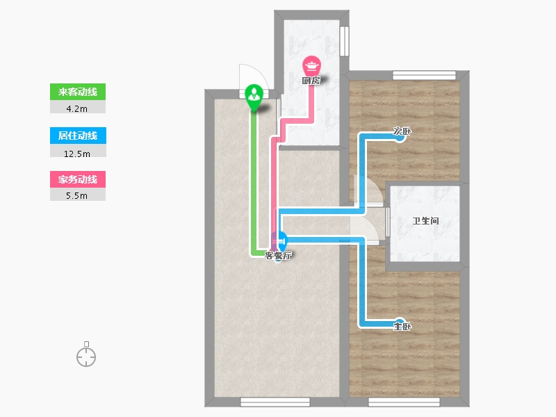 黑龙江省-哈尔滨市-汇龙十九街区-54.27-户型库-动静线