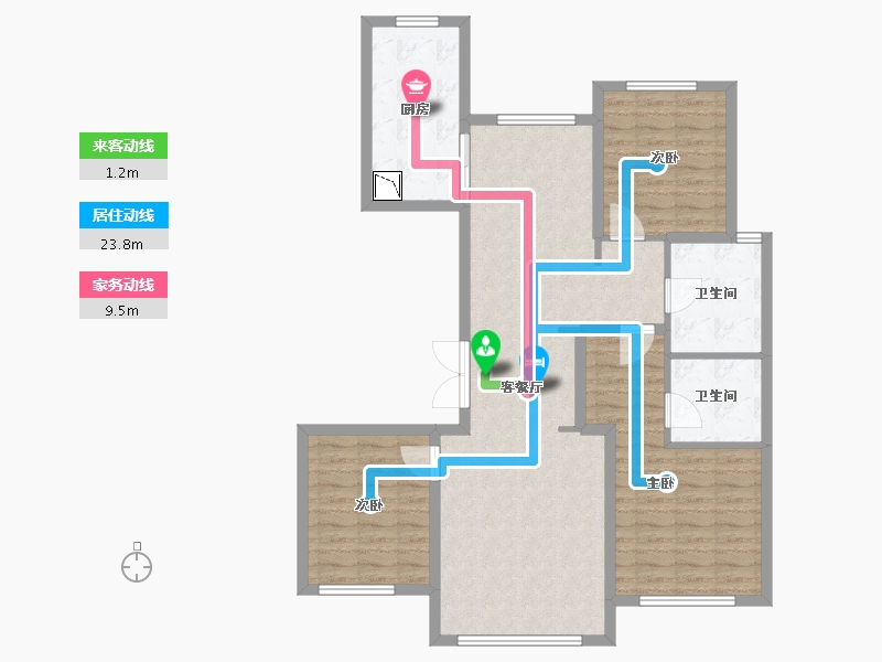 黑龙江省-哈尔滨市-融创城·领域-106.00-户型库-动静线