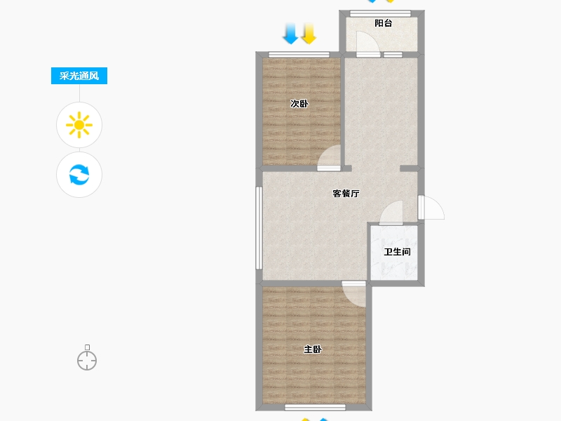 黑龙江省-牡丹江市-上东壹品-78.00-户型库-采光通风