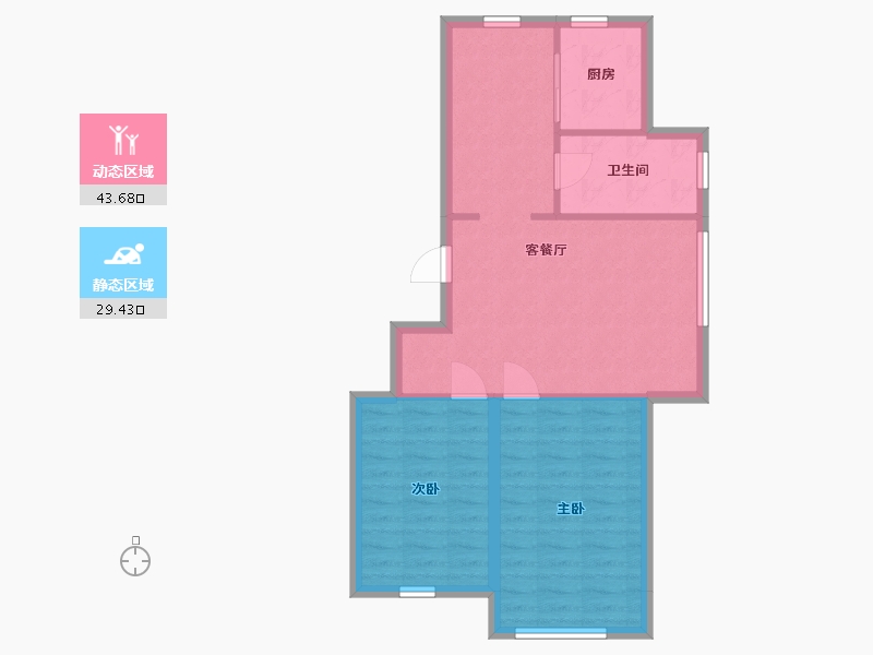 辽宁省-抚顺市-盛世温泉嘉苑-66.10-户型库-动静分区