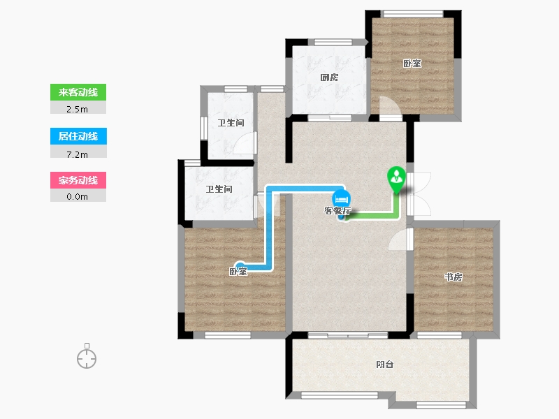 云南省-西双版纳傣族自治州-融创西双版纳旅游度假区-95.08-户型库-动静线