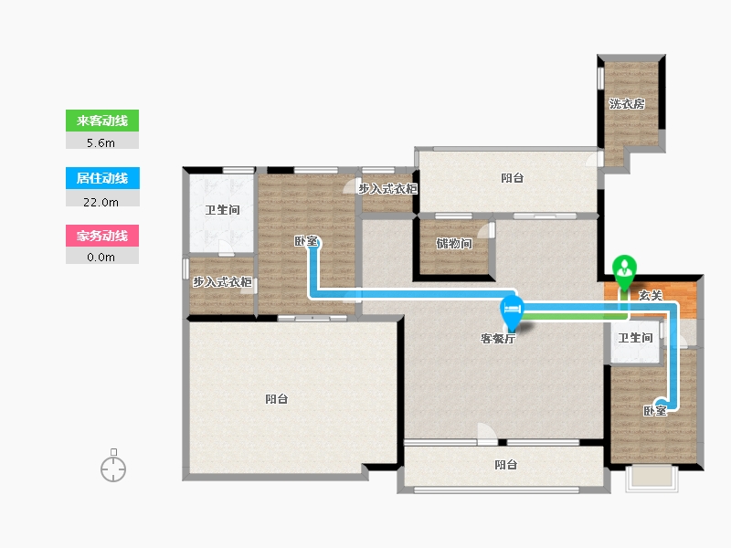 陕西省-西安市-沣水云间-205.59-户型库-动静线