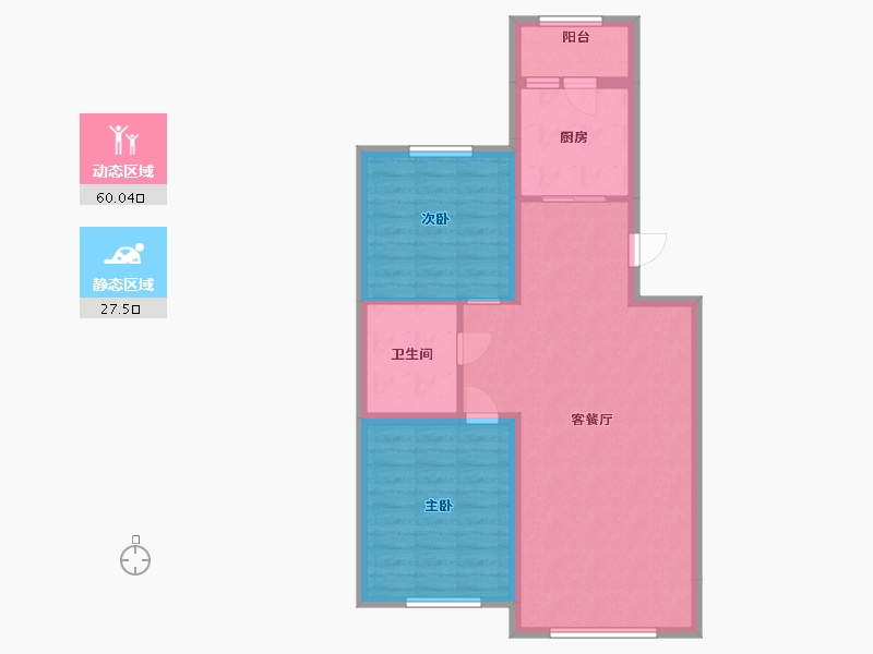 黑龙江省-哈尔滨市-汇龙十九街区-79.00-户型库-动静分区