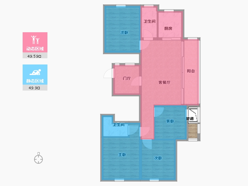 江苏省-南京市-翠屏诚园-90.00-户型库-动静分区