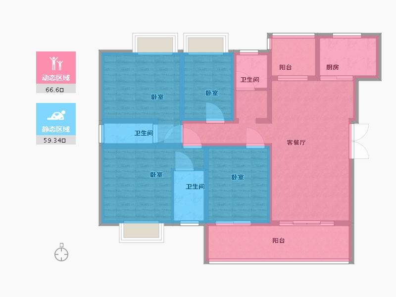 云南省-西双版纳傣族自治州-大兴铭苑-111.43-户型库-动静分区