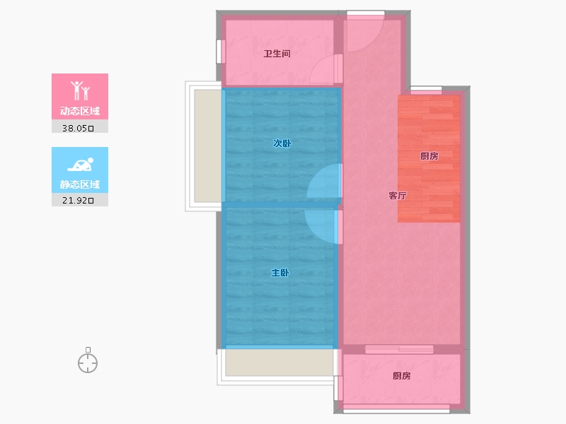 海南省-三亚市-碧桂园珊瑚宫殿-54.00-户型库-动静分区