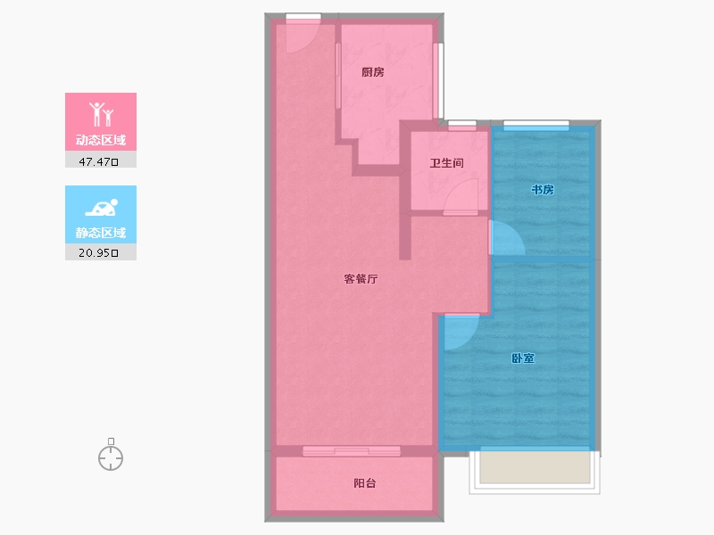 江苏省-南京市-保利观棠和府-61.00-户型库-动静分区