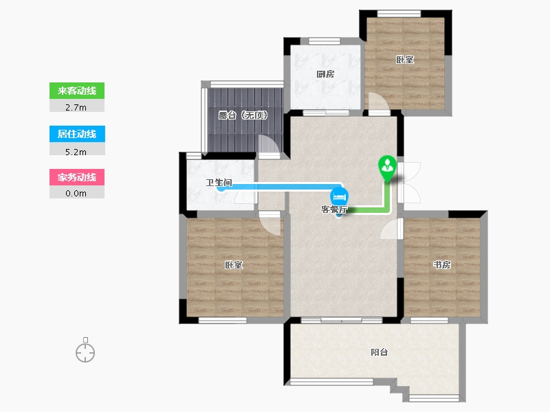 云南省-西双版纳傣族自治州-融创西双版纳旅游度假区-96.00-户型库-动静线