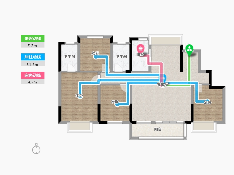 广西壮族自治区-梧州市-中梁西江首府-104.12-户型库-动静线