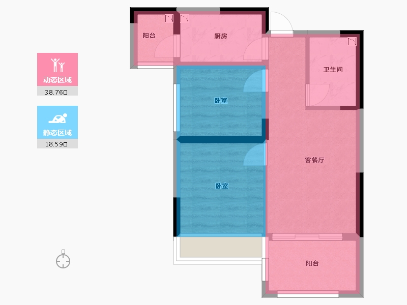 海南省-三亚市-碧桂园珊瑚宫殿-50.17-户型库-动静分区