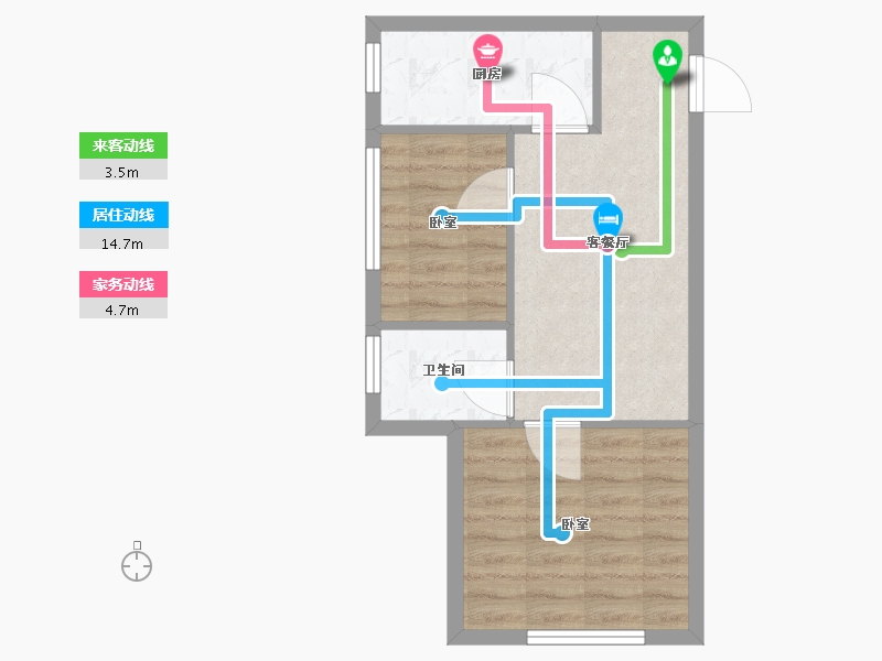 辽宁省-大连市-远洋金马杰座-44.82-户型库-动静线