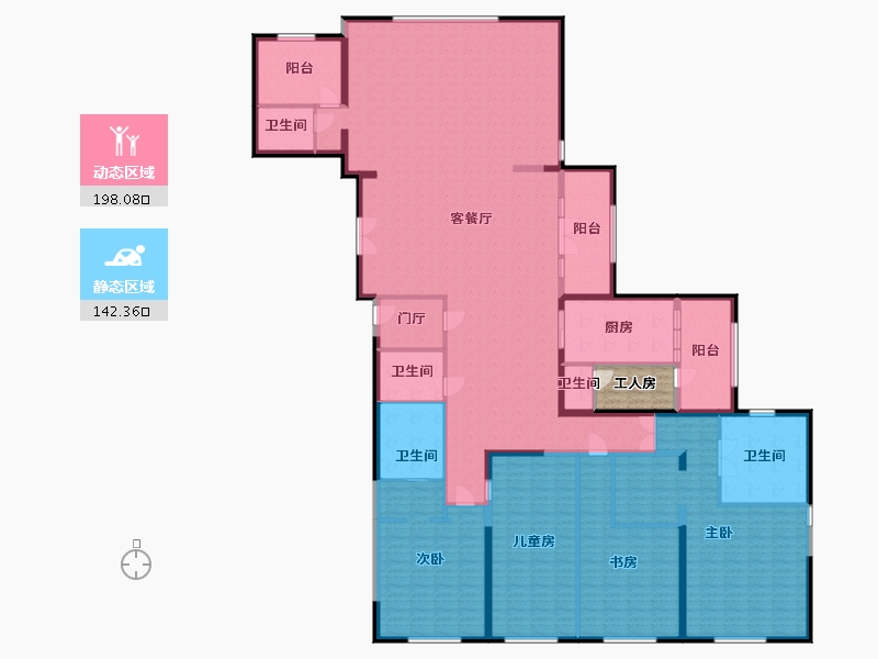 黑龙江省-哈尔滨市-龙玺壹号-320.20-户型库-动静分区