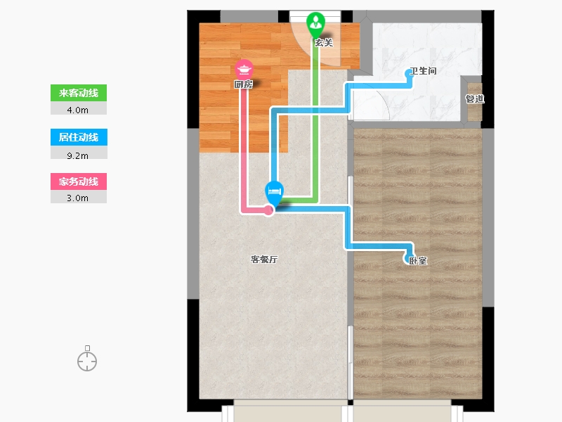 陕西省-西安市-西安恒大养生谷公寓-43.28-户型库-动静线