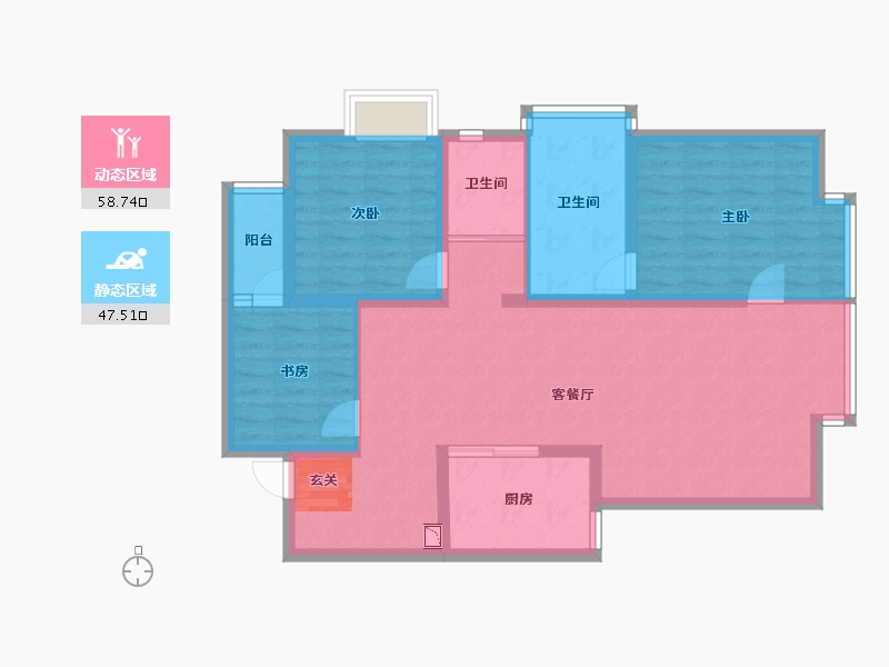 云南省-昆明市-江东境界-94.86-户型库-动静分区