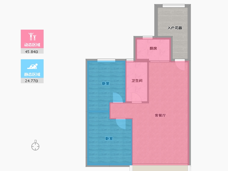 辽宁省-营口市-中天书香庭院-72.00-户型库-动静分区