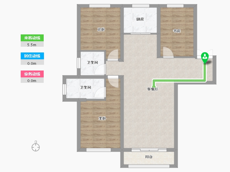 黑龙江省-齐齐哈尔市-广厦昆仑玺-83.38-户型库-动静线