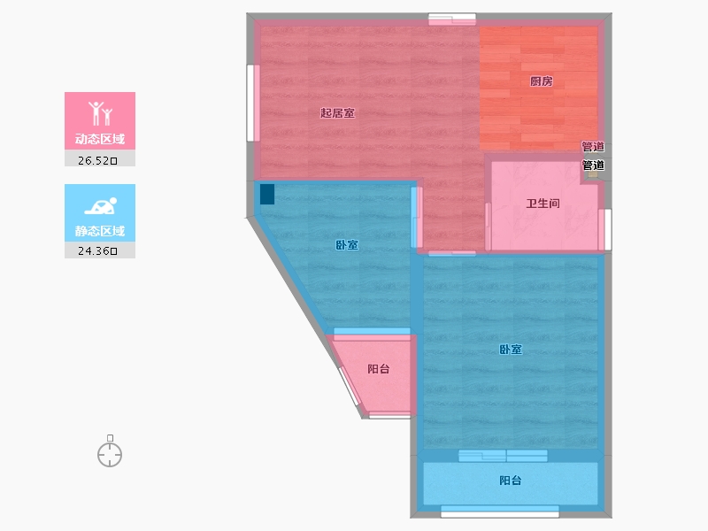 辽宁省-大连市-汇智云顶-45.01-户型库-动静分区