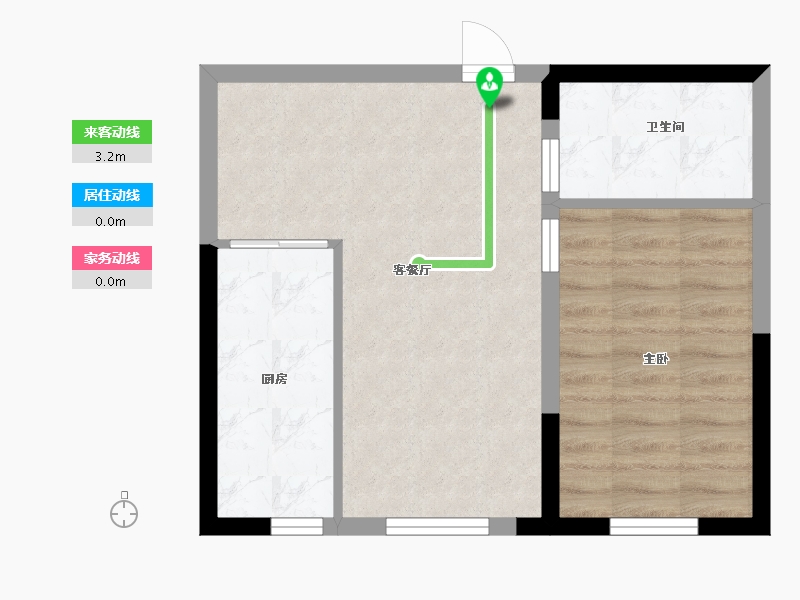 黑龙江省-哈尔滨市-汇龙温莎花园-46.40-户型库-动静线