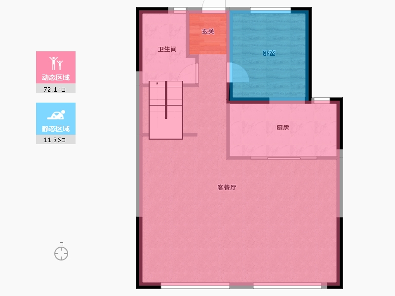 陕西省-西安市-星皓锦樾-76.59-户型库-动静分区