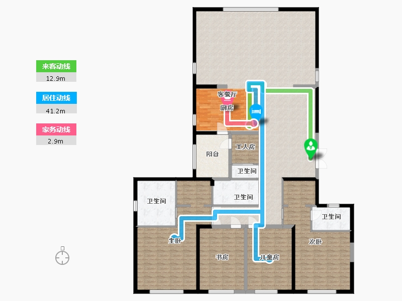 黑龙江省-哈尔滨市-龙玺壹号-219.08-户型库-动静线