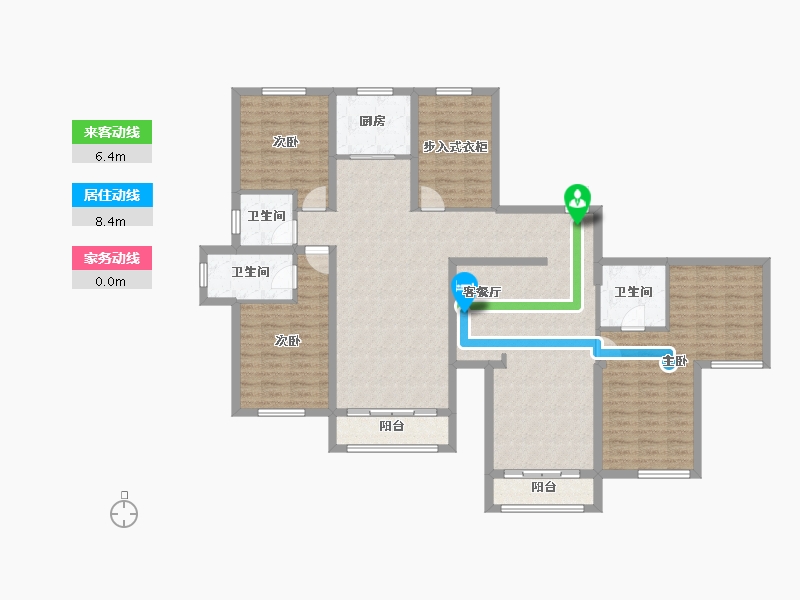 黑龙江省-齐齐哈尔市-广厦昆仑玺-144.64-户型库-动静线