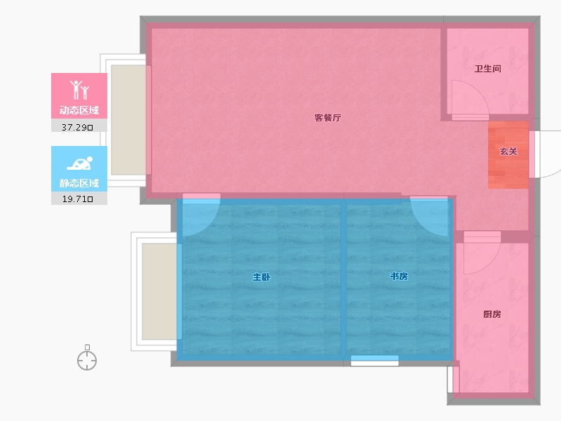 云南省-昆明市-江东境界-51.24-户型库-动静分区