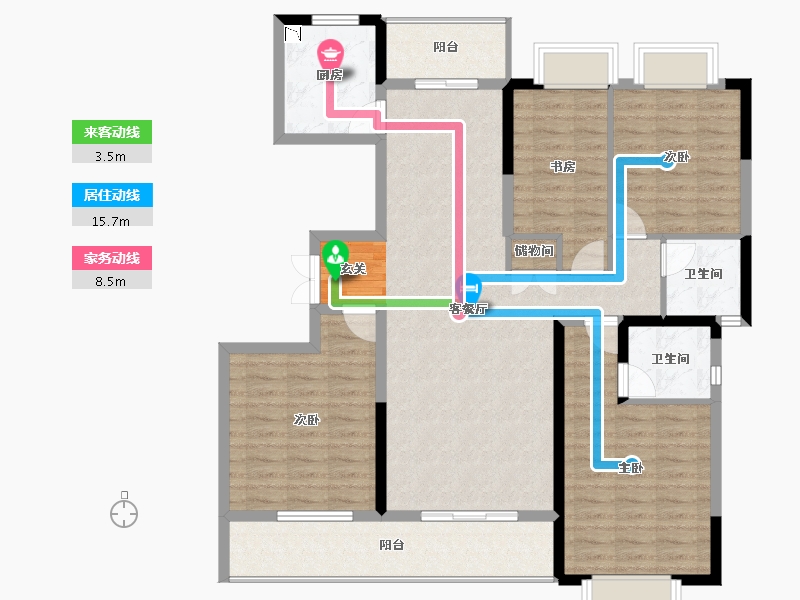 云南省-曲靖市-荣海壹号二期-118.01-户型库-动静线