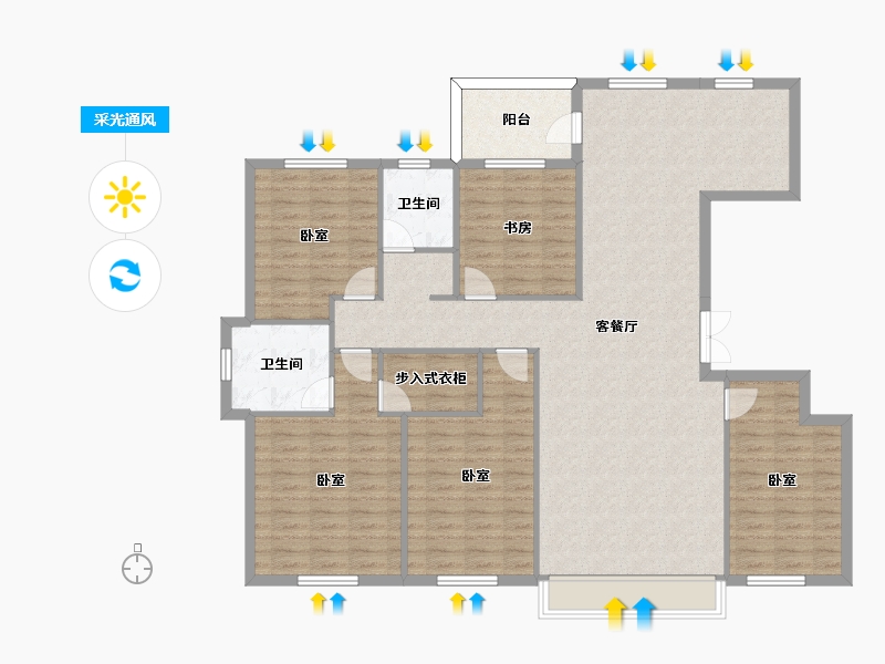 吉林省-四平市-志城中央公园-142.34-户型库-采光通风