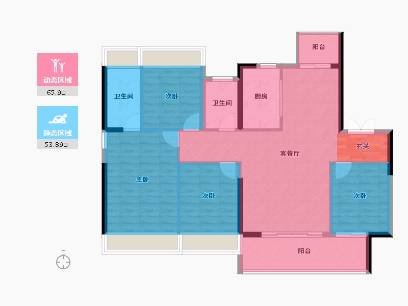 云南省-曲靖市-益府中央公园-109.10-户型库-动静分区