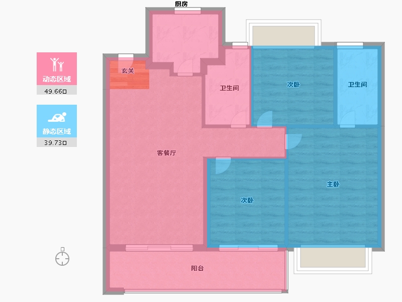 江苏省-南京市-弘阳尚上悦苑-80.99-户型库-动静分区