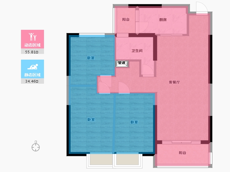 山西省-太原市-太原恒大御湖庄园-81.11-户型库-动静分区