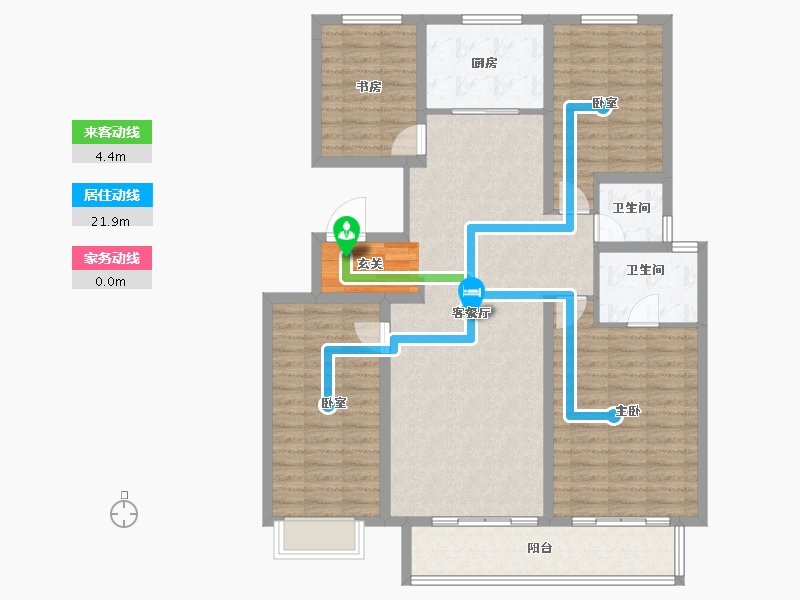 陕西省-西安市-周至龙记观园-120.79-户型库-动静线