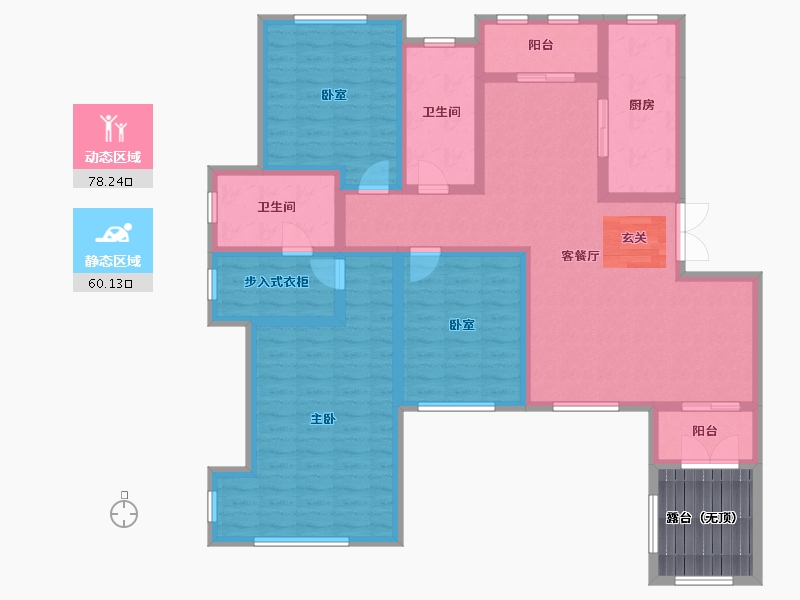 辽宁省-葫芦岛市-乾瑞·嘉山墅 │天悦-129.62-户型库-动静分区