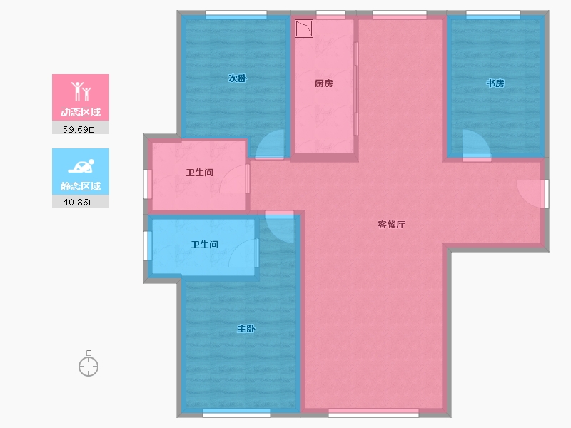 黑龙江省-齐齐哈尔市-盛世豪庭-89.74-户型库-动静分区