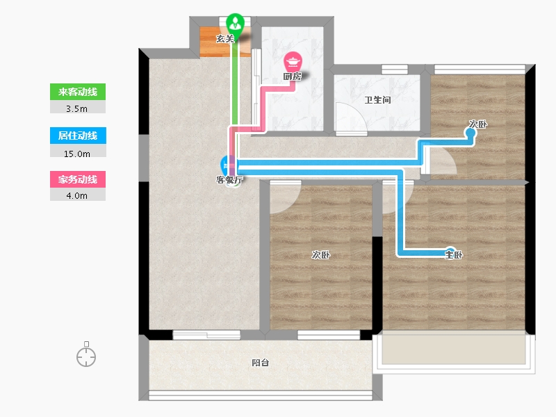 云南省-曲靖市-西城公馆-67.71-户型库-动静线