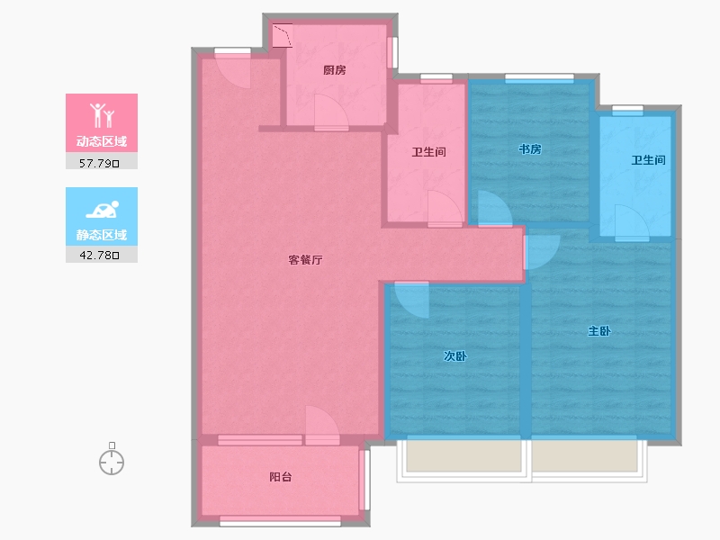 山东省-青岛市-中欧国际城-90.00-户型库-动静分区