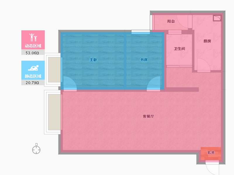 云南省-昆明市-江东境界-65.86-户型库-动静分区