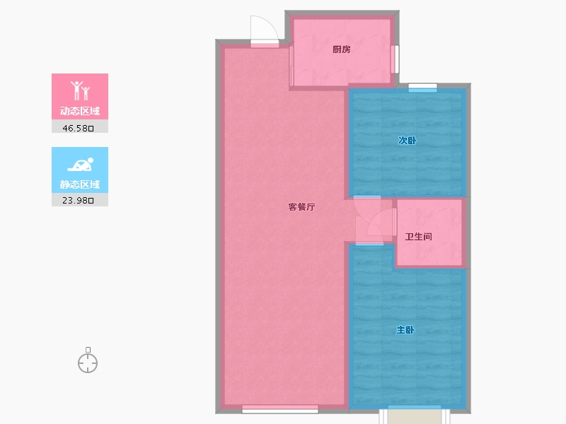 内蒙古自治区-包头市-万科中央公园-63.55-户型库-动静分区