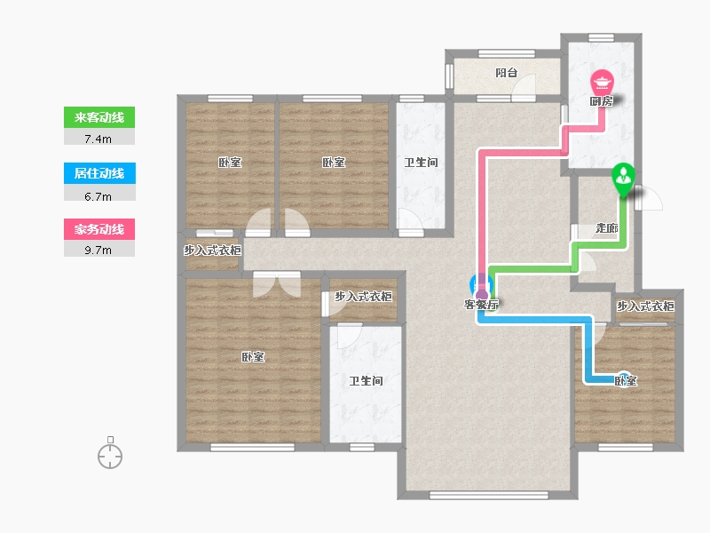 辽宁省-大连市-鸿玮澜山三期尊岳-162.57-户型库-动静线