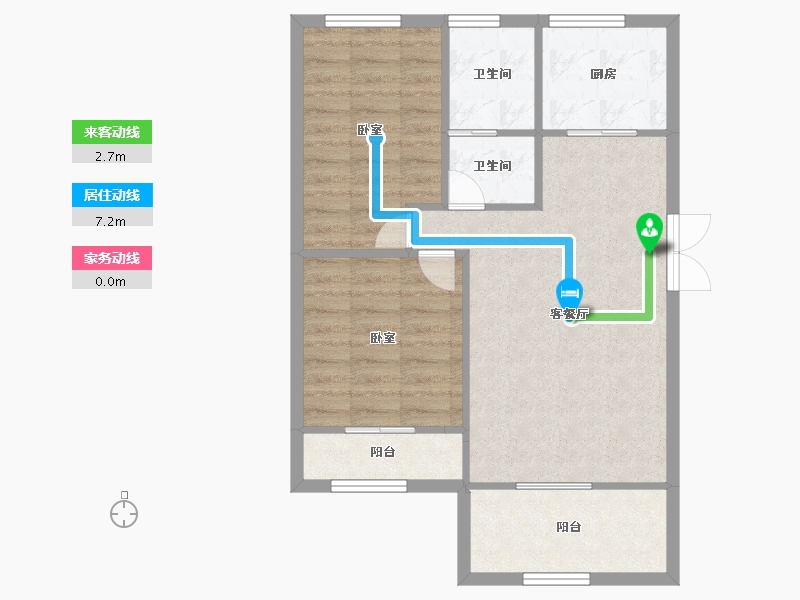 辽宁省-大连市-天邦新港壹号-67.04-户型库-动静线