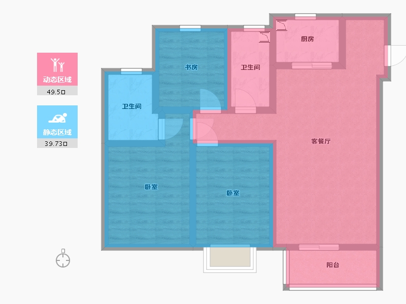 山西省-太原市-悦唐·慧和郡-77.77-户型库-动静分区