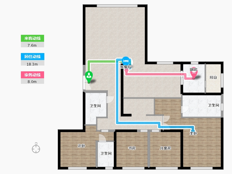 黑龙江省-哈尔滨市-龙玺壹号-195.98-户型库-动静线