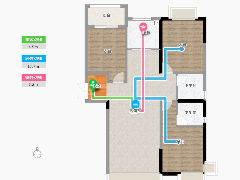 云南省-曲靖市-荣海壹号二期-88.60-户型库-动静线