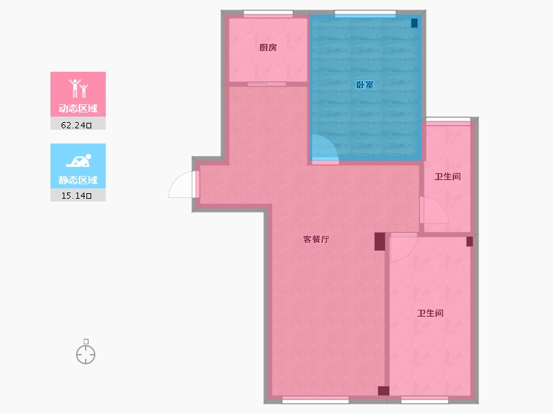 辽宁省-大连市-天邦新港壹号-70.00-户型库-动静分区