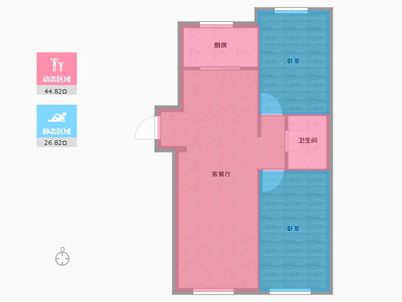 辽宁省-大连市-天邦新港壹号-65.50-户型库-动静分区