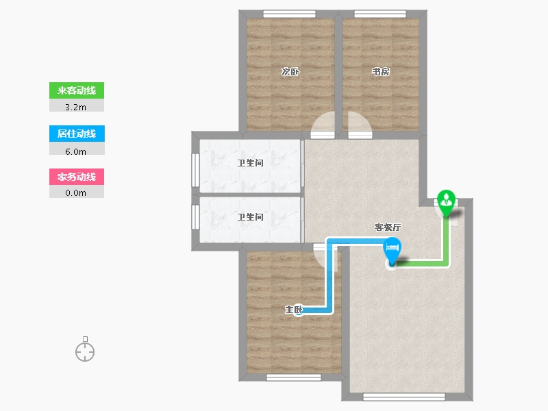 黑龙江省-齐齐哈尔市-盛世豪庭-75.90-户型库-动静线