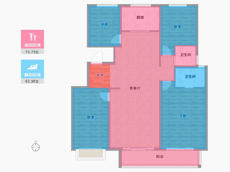 陕西省-西安市-周至龙记观园-123.15-户型库-动静分区