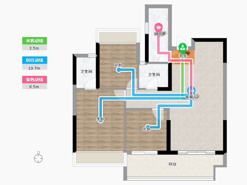 云南省-曲靖市-益府中央公园-83.23-户型库-动静线