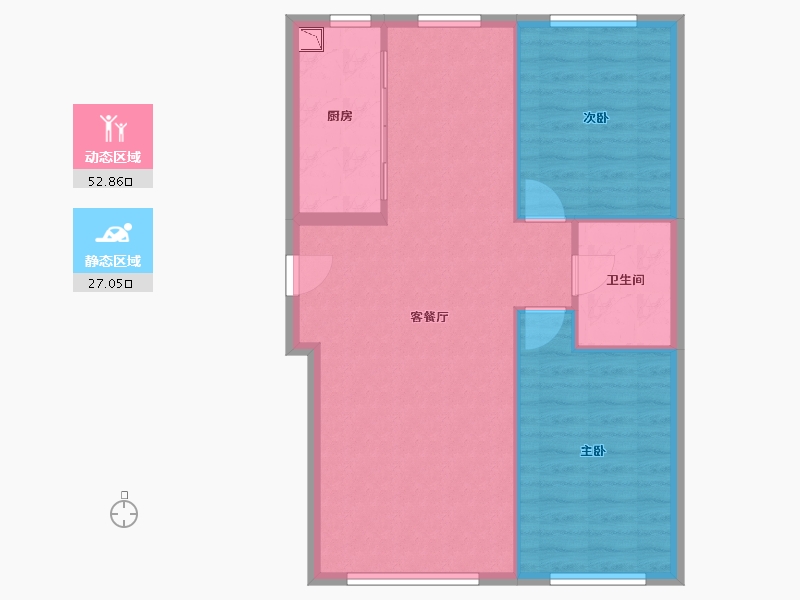 黑龙江省-齐齐哈尔市-盛世豪庭-73.24-户型库-动静分区