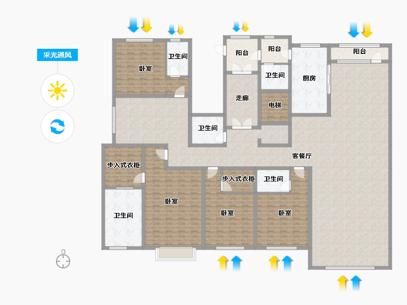 辽宁省-大连市-鸿玮澜山三期尊岳-290.70-户型库-采光通风